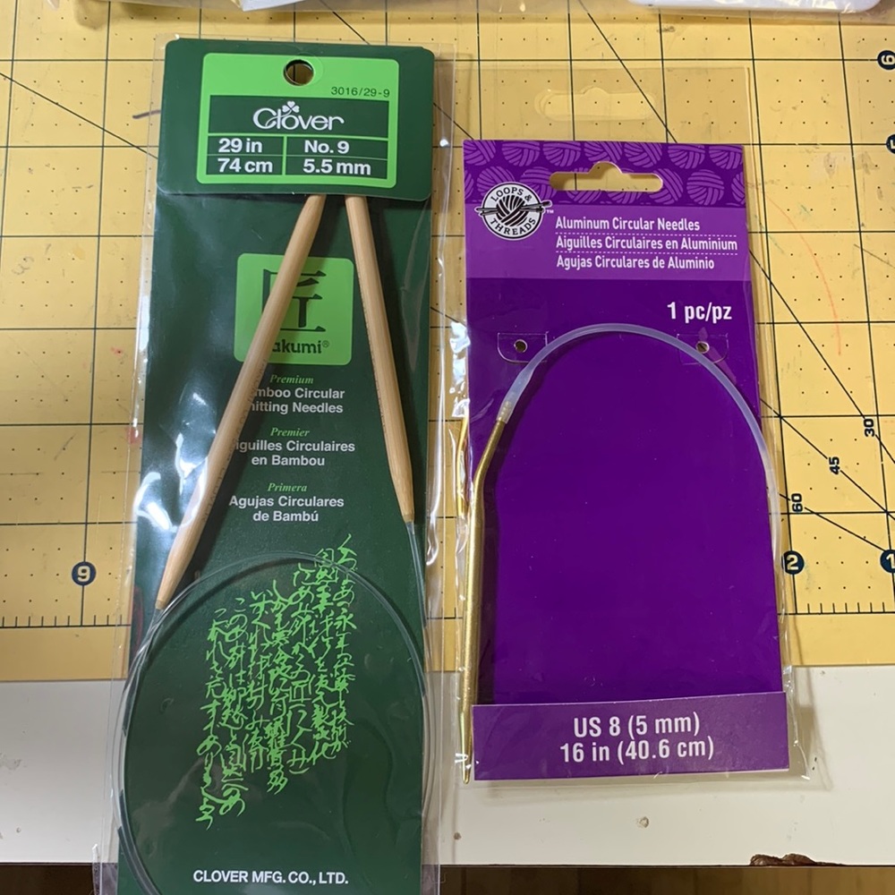 $20 for both, Used 2 knitting circular needles in good condition